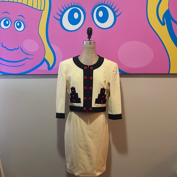 Moschino Cheap Chic Boxy Cream Suit - Picture 1 of 16